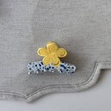 Small Flower Claw Clip Elegant Half Up Style_Cwaha08228