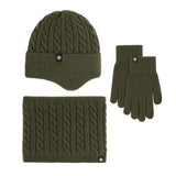 Winter Outdoor Velvet Scarf Warm Three-Piece Suit_Cwmm2802