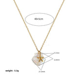 SUMMER STARFISH SHELL STAINLESS STEEL NECKLACE_CWMM3745