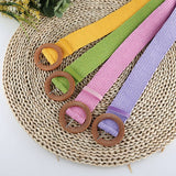 Cwabe0544_Vintage Braided Round Buckle Belts