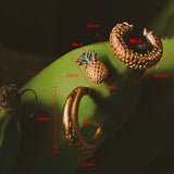 Trendy Hoop Stud Earrings Women Indie Style