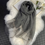 SILK WOOL GRADIENT SCARF ELEGANT LONG WINTERWRAP_CWASC0608