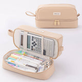 DOUBLE LAYER SOLID COLOR SIMPLE PENCIL CASE_CWMM1969