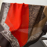 Vintage Herringbone Cotton Linen Small Scarf_Cwasc03428