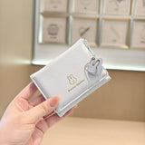 Cute Bunny Print Candy Color Trifold Wallet_Cwab06222