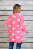 Valentines Day Color Contrast Love Cardigan