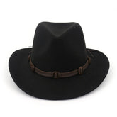 COCONUT SHELL TRIM FELT WESTERN COWBOY HAT_CWAH1785