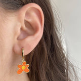 Trendy Commuter Floral Enamel Earrings Ring