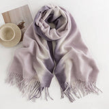 CHIC CASHMERE FEEL SCARF FAUX WOOL WINTER SHAWL_CWASC0435