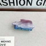 GRADIENT BEAR MERMAID CLAW CLIP HAND PAINTED_CWAHA5895