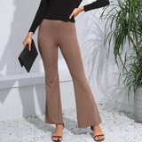 Tight Floor Length High Waisted Slightly Flares