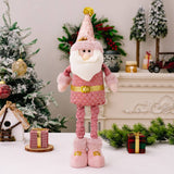 Cwmm2995_Pink Santa Doll Retractable Elk Decoration