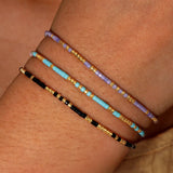RICE BEADS MORSE CODE THIN BRACELET_CWAB4629