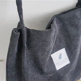 Cwab3911_Corduroy Snap-Button Large-Capacity Shoulder Bag