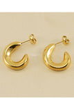 18K Gold Plated Stainless Steel Earrings_Cwaje0387