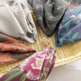 ROSE PRINT TASSEL SCARF BOHO FAUX CASHMERE WRAP_CWASC0456