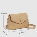 Vacation Woven Chain Lock Mini Shoulder Bag_Cwab5699