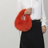 Winter Fashion One-Shoulder Crossbody Plush Bag_Cwab3987