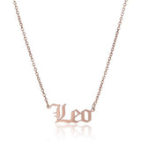 STAINLESS STEEL ZODIAC PENDANT CLAVICLE NECKLACE_CWMM2719
