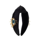 FASHIONABLE EVIL EYE DENIM HEADBAND_CWAHA2130