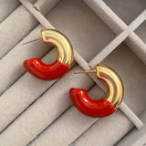 MINIMALIST AND PERSONALIZED MAILLARD RETRO EARRING_CWAJE1144
