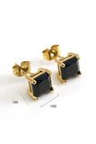 Colored Gem Decked Stainless Steel Earrings_Cwaje0378