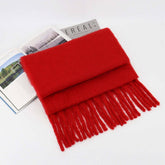 THICK MOHAIR SCARF WINTER TASSEL WRAP FOR WOMEN_CWASC1099
