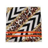 LEOPARD CHAIN TWILL SQUARE SCARF SPRING WRAP_CWASC0668