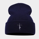 LETTER EMBROIDERY CIRCULAR HIP HOP KNITTED HAT_CWAH2088