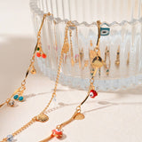 BEACH ANKLET WITH CHERRY SHELL STAR CHARMS_CWAJE4609