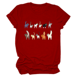 CUTE CAT GRAPHIC TEE 11 CATS TURN AROUND_CWTTS1495