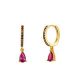 LIGHT LUXURY TEARDROP DIAMOND FRENCH EARRINGS_CWAJE1718