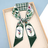 FRUIT PRINT TWILLY SCARF HAIR TIE BAG RIBBON_CWASC0431