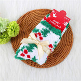 CHRISTMAS TREE THICKENED BOW CHRISTMAS SOCKS_CWMS0626