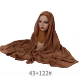 CLASSIC SOLID COLOR PEARL CHIFFON ETHNIC HEADSCARF_CWASC2449