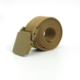 SOLID COLOR WOVEN CANVAS BELT WITH PLASTIC BUCKLE_CWABE0675