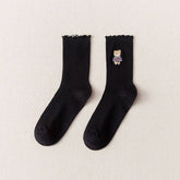 BREATHABLE AND SWEAT ABSORBENT CARTOON BEAR SOCKS_CWMS1396