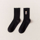 BREATHABLE AND SWEAT ABSORBENT CARTOON BEAR SOCKS_CWMS1396
