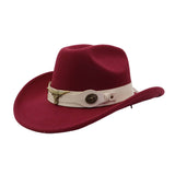 Unisex Wool Fedora Jazz Hat Western Ethnic Style_Cwah04427