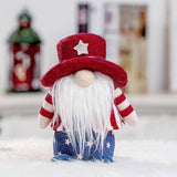 AMERICAN NATIONAL DAY FACELESS OLD MAN ELF DOLL_CWMM2919