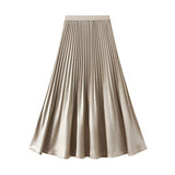 PLEATED HIGH WAIST MIDI SKIRT WITH FISHTAIL DESIGN_CWBMS0342
