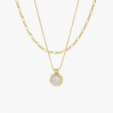 DOUBLE STAR ZIRCONIA STACKING NECKLACE_CWMM5551