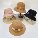SUMMER ICE LINEN ELEGANT STRAW HAT FOR WOMEN_CWAH3493