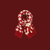 RED KNIT SCARF COZY WINTER CHRISTMAS GIFT_CWASC1500