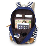 BACKPACKS FOR SCHOOL STRIPED CANVAS LAPTOP BAG_CWAB5510