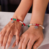 CHRISTMAS SNOWFLAKE PENDANT MAGNETIC BRACELET_CWAJE2387