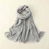 SOLID COLOR LONG LIGHTWEIGHT SCARF WRAP SHAWL_CWASC0204