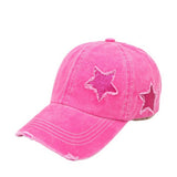 Women'S Star Sequin Baseball Cap, Sun Hat Cwah1126