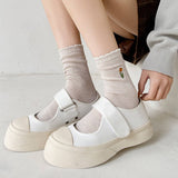 FLORAL EMBROIDERED COTTON SOCKS_CWMS0510