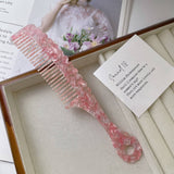 RETRO TORTOISESHELL COLOR HANDLE WAVY COMB_CWMM1082